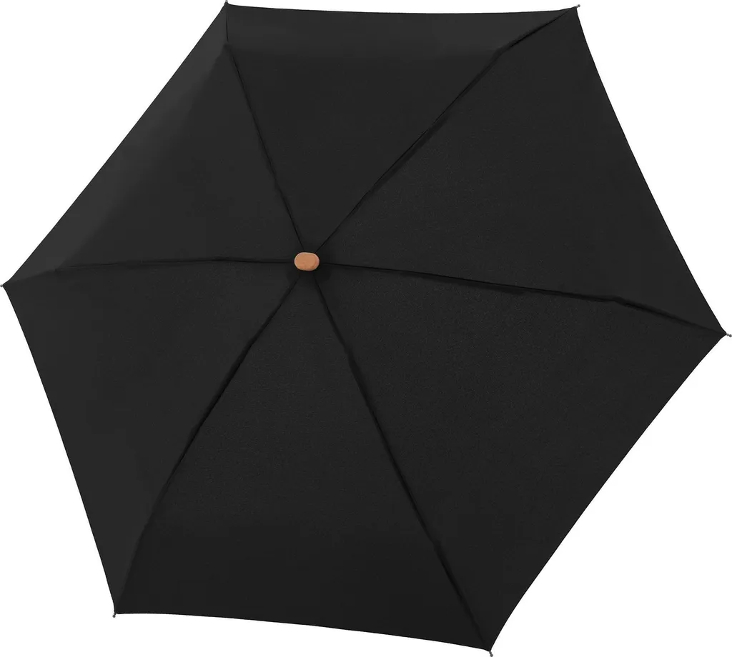 Parapluie de poche doppler Nature Mini Cork Simply Black noir robuste