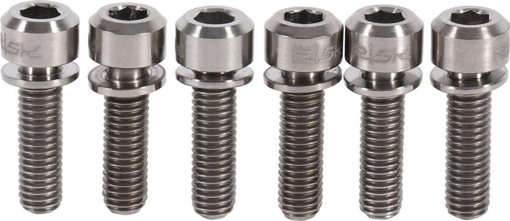 6 Stück Mountainbike M5 x 18 mm Titan Vorbauschrauben Produktbild 