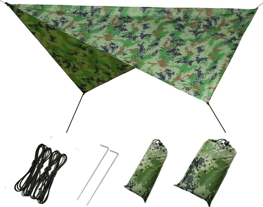 Wasserdichte Zeltplane, leichte und kompakte Regenabdeckung, Sonnenschutz für Outdoor-Campingzelte