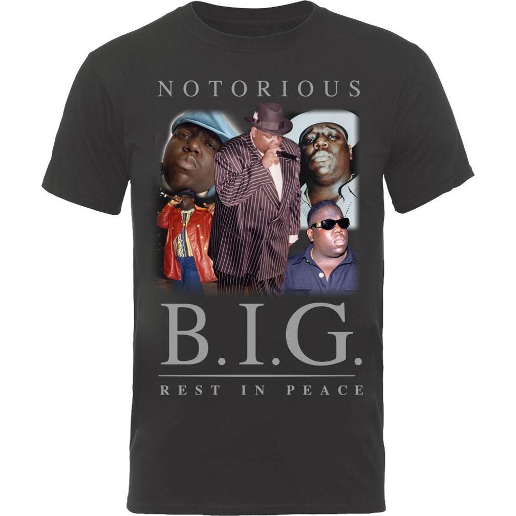 Notorious B.I.G. - "Rest In Peace" T-Shirt für Herren/Damen Uni RO1888 (M) (Schwarz)