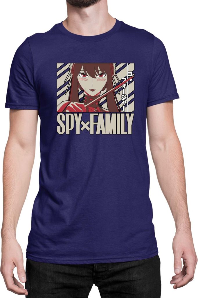 Herren T-Shirt Japan Anime Manga Family Anime X Manga Spy Fan Solo Yor, Man XL / Dunkelblau