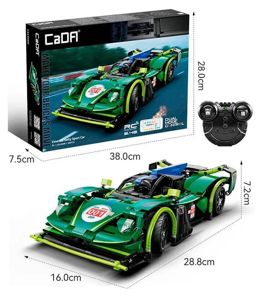 Jeu de Construction Voiture CaDA C51308W Emerald Deity pour Collection - 6