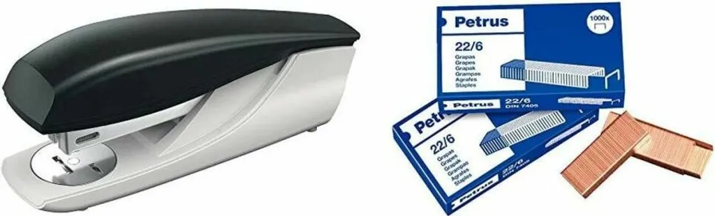 Agrafeuse de bureau Petrus 235 Argent pour un classement impeccable