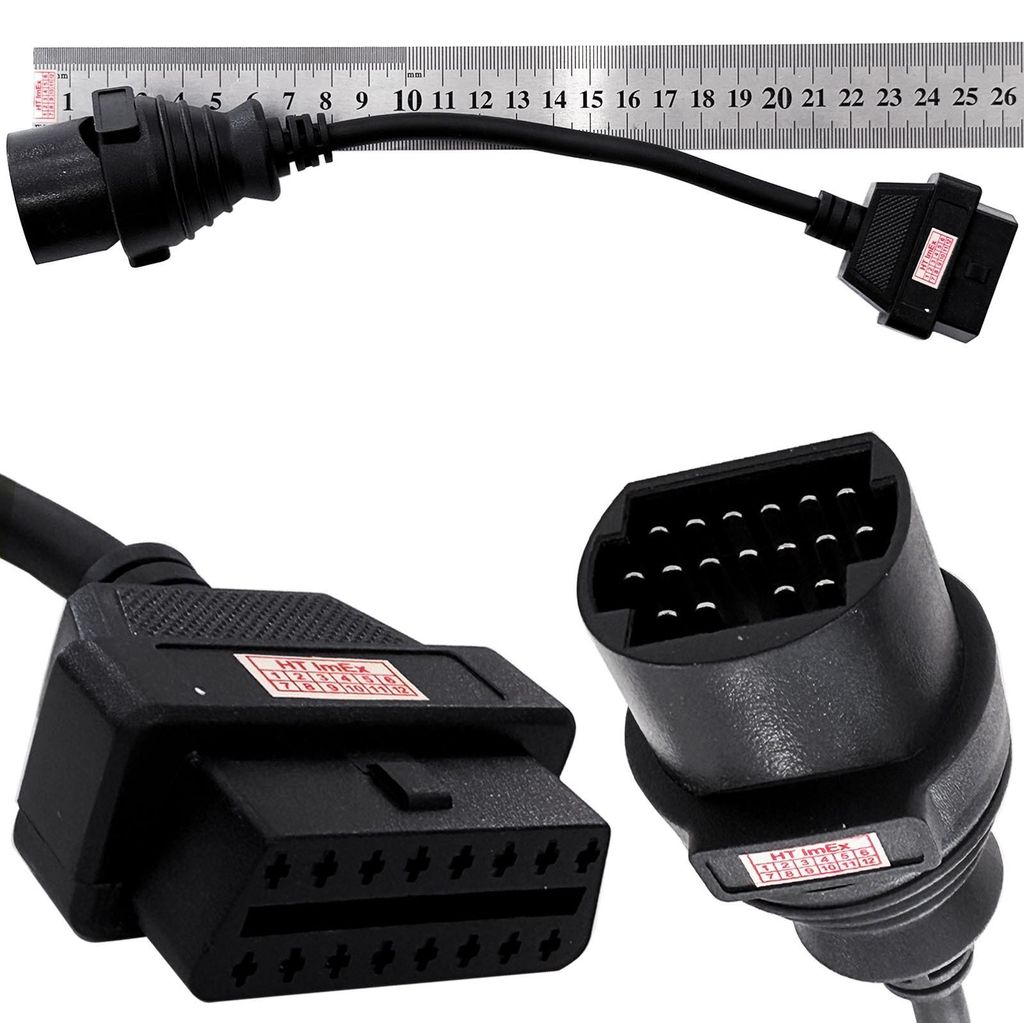 17pin OBD1 OBD2 auf 16pin Diagnose Stecker Kabel kompatibel mit Mazda KFZ