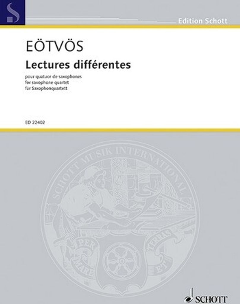 Lectures différentes für 4 Saxophone (SATBar) Partitur und Stimmen