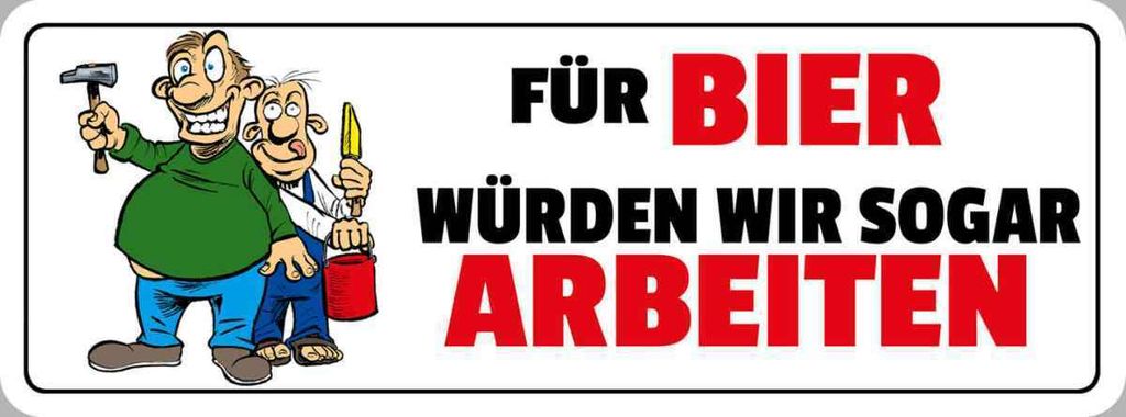 vianmo Holzschild 10x27 cm Für Bier würden wir sogar arbeiten Spruch Zitat