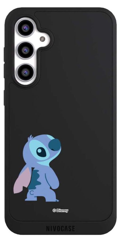 NIVOCASE Handyhülle für Samsung Galaxy S23 FE Hülle NIVOpure Case Schwarz Disney Fanartikel Lilo & Stitch