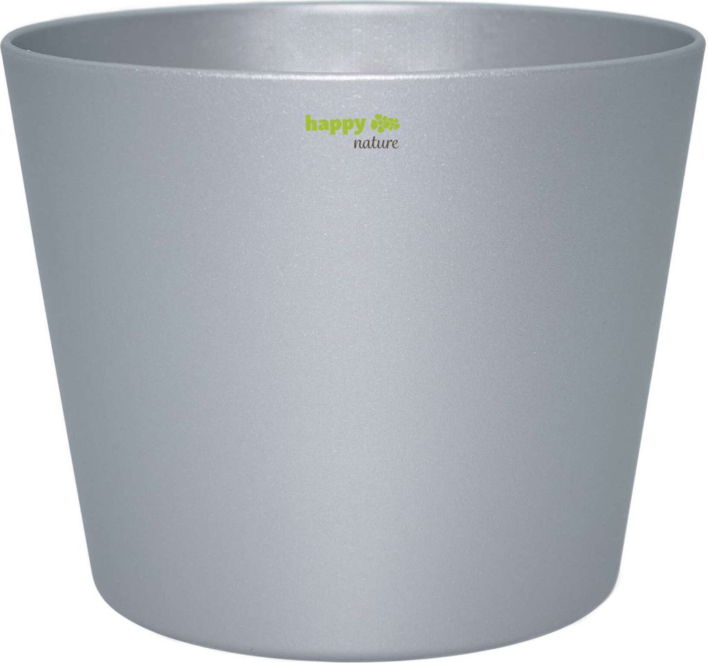 Kunststoff Blumentopf Florenz silber Ø 19,8 cm Höhe 17,5 cm