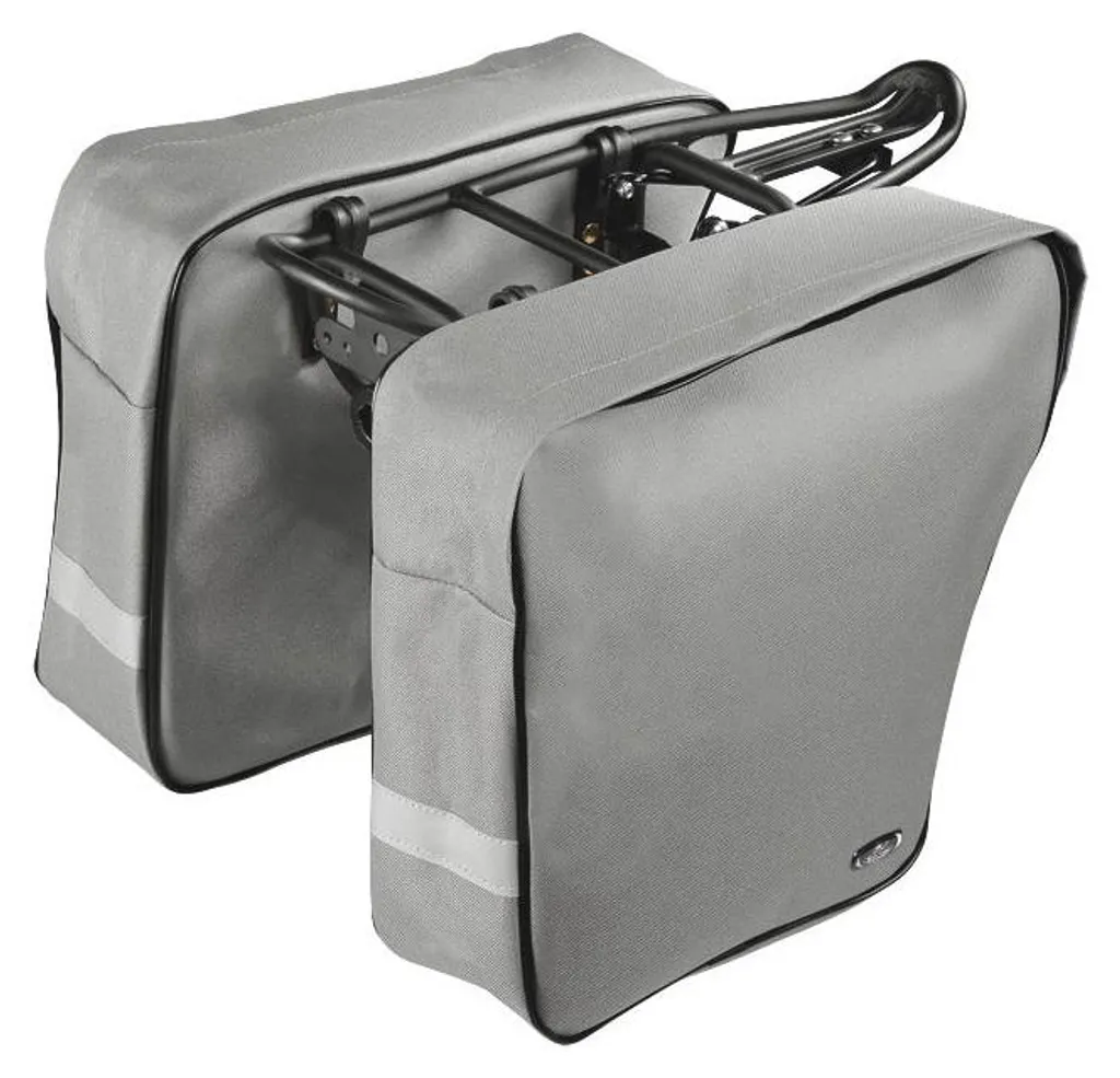 Sacoche de vélo double 15L grise Monte Grappa Pakaftas pour porte-bagages