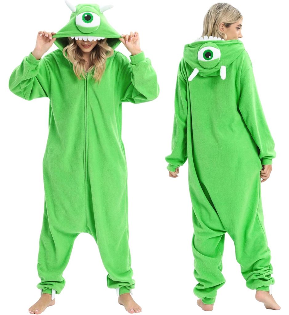 Damen pyjama, Kigurumi onesie, jumpsuit, kostuum, Mike Productafbeelding 