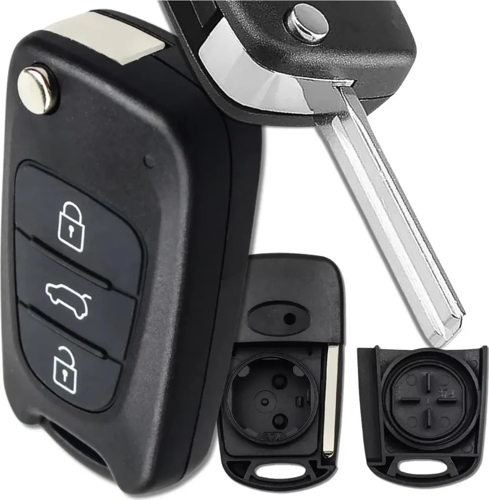 EDIBAZZAR | Coperchio chiave telecomando Hyundai i10 i20 i30 ix35 Kia 3 pulsanti