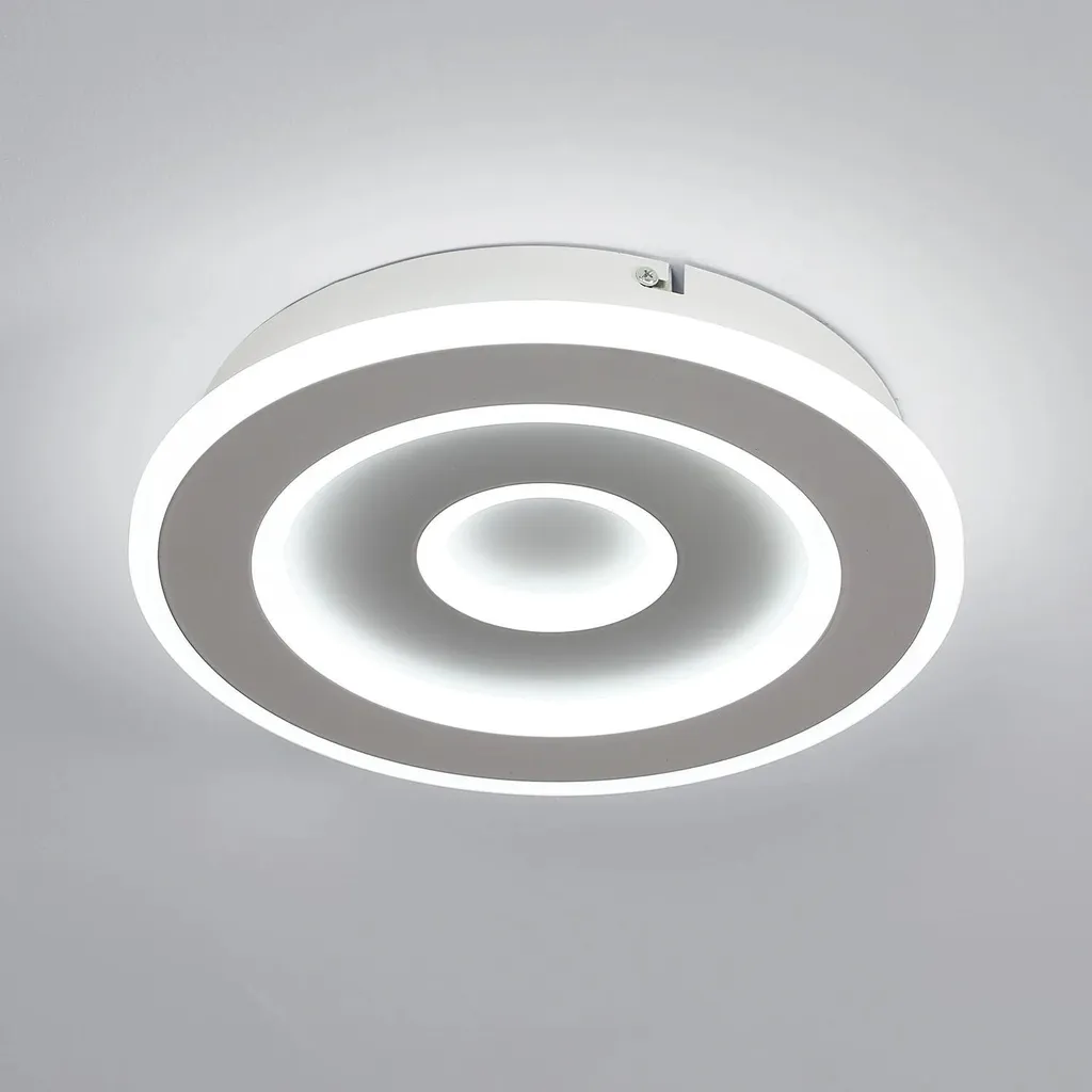 Plafonnier LED 28W rond extra-plat lumière blanche non dimmable blanc