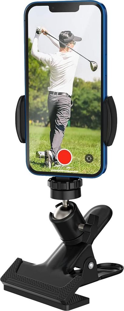 MoKo Golf Handyhalter Golfschwungs, Universal Golf Smartphone Halter 360° Drehbar Golf Handy Clip Halter Golf Swing Analyzer für 4,7" - 6,8" Hand...