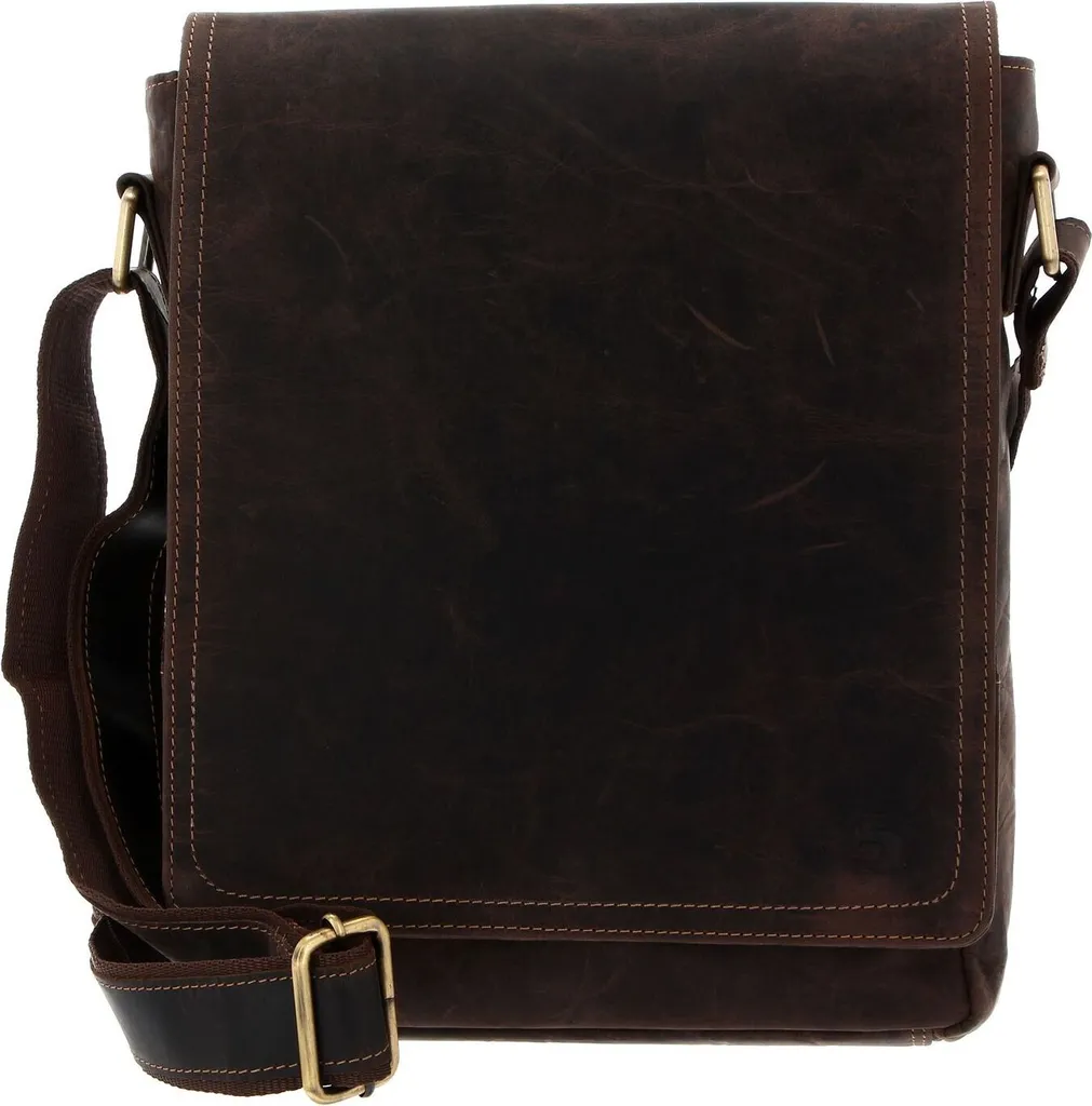 H.I.S Crossover Bag Brown - Borsa Uomo Donna Pelle Marrone
