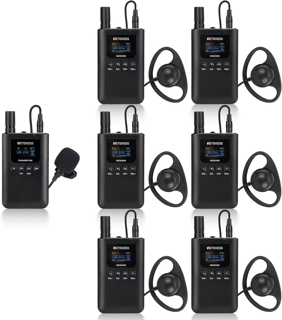 Retekess TT125 Tour Guide System, 2,4 G audio Obrázok produktu 