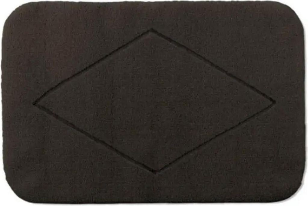 Rhomtuft Badteppich Raute abgerundet Farbe mocca Größe 50x60 cm