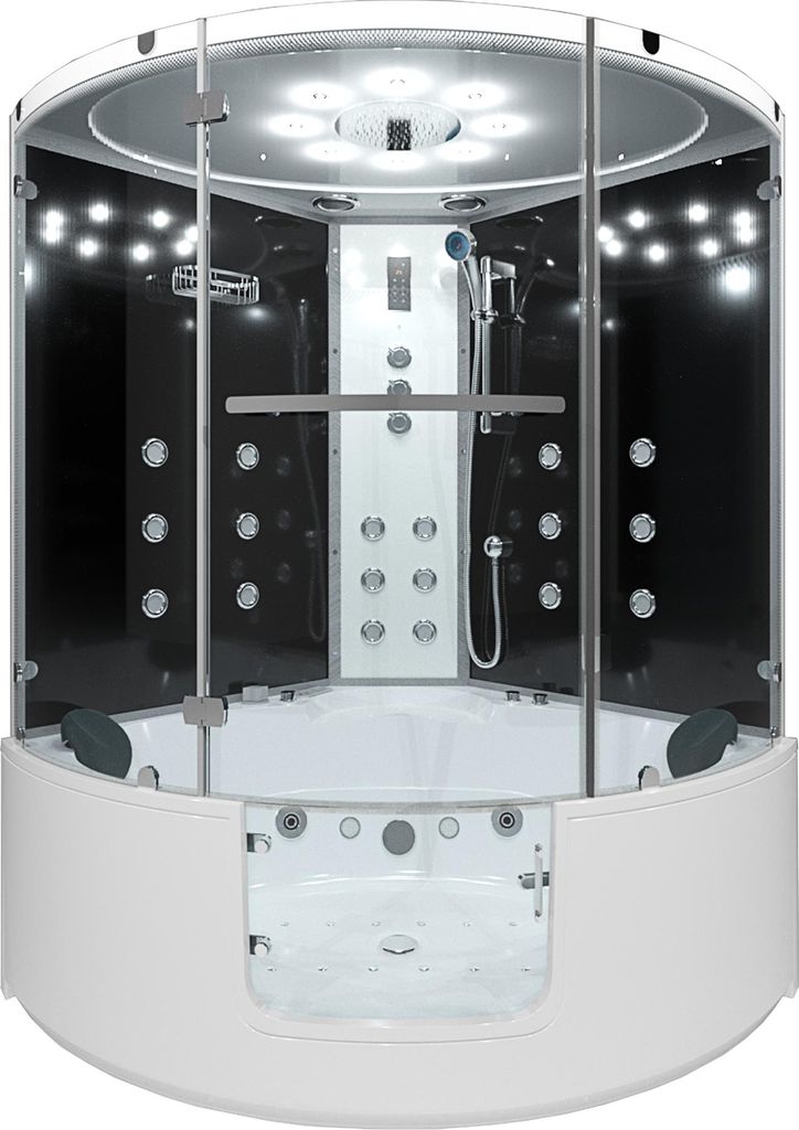 Dampfdusche Whirlpool Dusche Duschkabine K60-SW-TH-SC 140x140cm