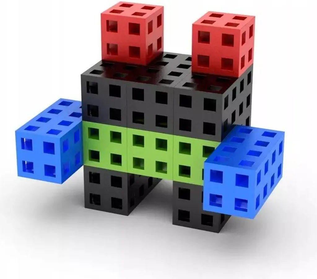 Meli Cube Blocs de Construction 100pcs - Jeu Éducatif de Construction - 10