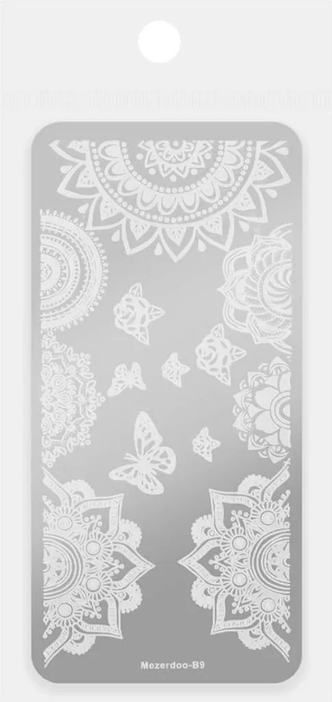 Plaque d'estampage Mezerdoo B9 pour réussir son nail art net - 3