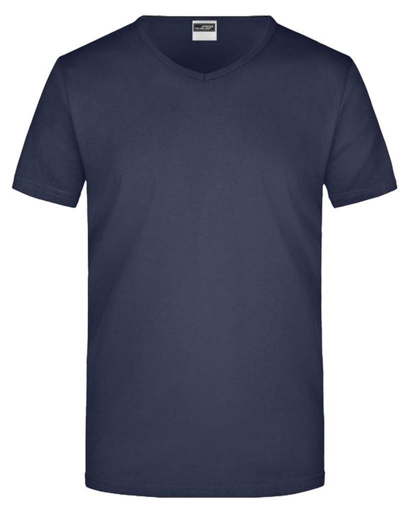 James and Nicholson - T-Shirt V-Ausschnitt für Herren LT2493 (XXL) (Marineblau)