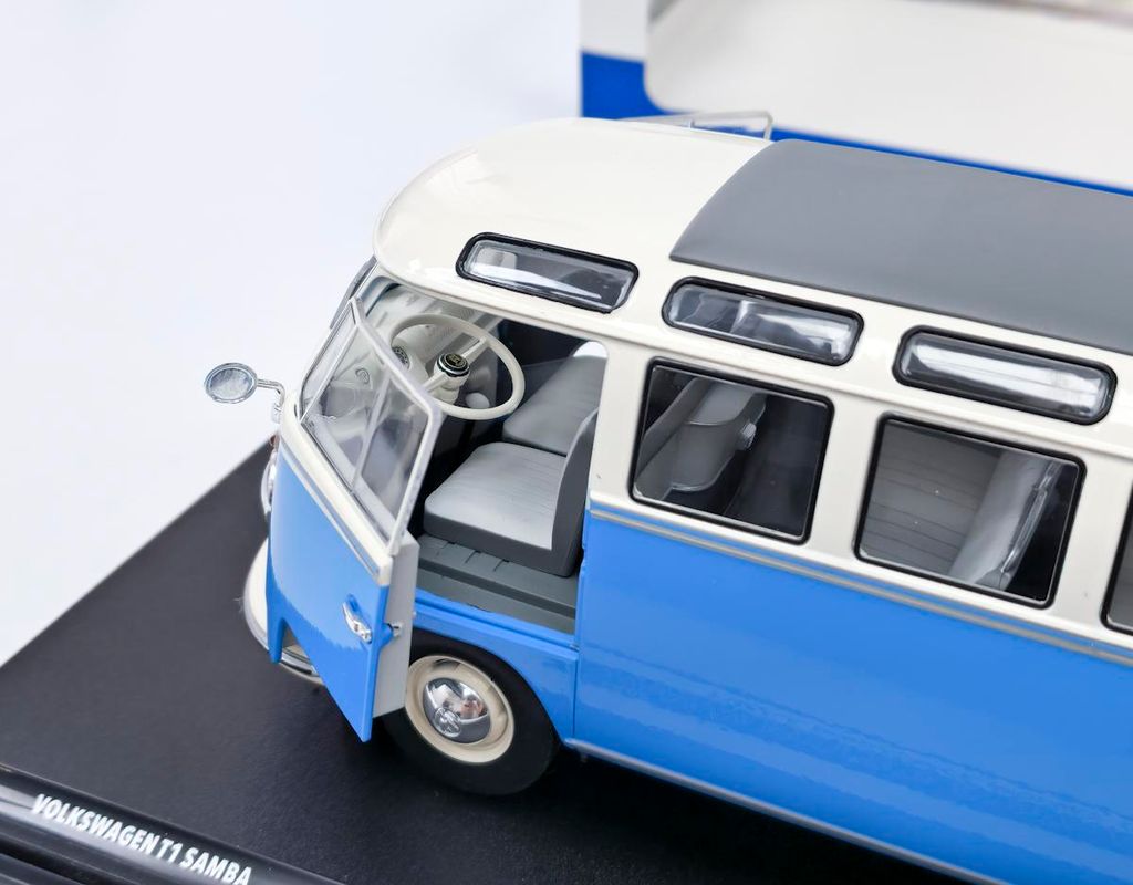Solido 1:18 Volkswagen VW T1 Samba Bus Año de construcción 1962 azul / blanco S1813401 modelo coche S1813401 421186462 3663506042744