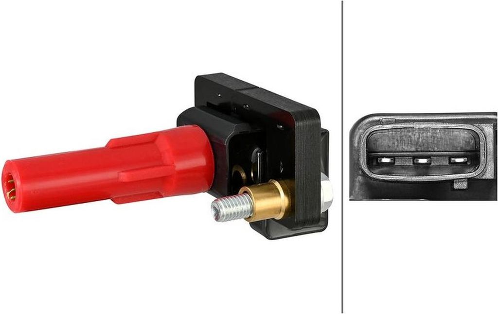Zündspule geschraubt Kerzenschacht 3-polig HELLA für u.a. SUBARU OUTBACK
