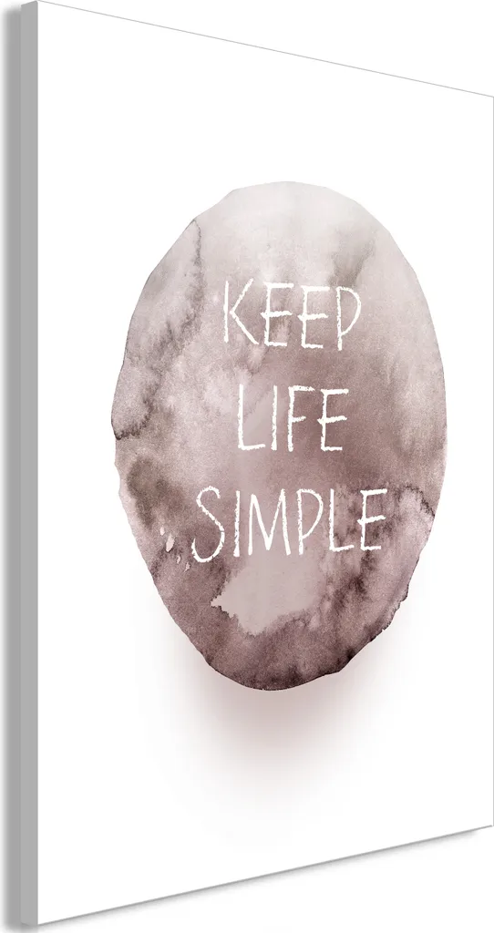 Quadro su Tela Keep Life Simple 80x120 - Decorazione Parete Moderna
