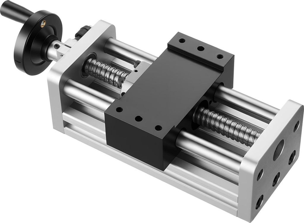 Linearschlitten - CNC-Doppelachse - Hub 100 mm - Kugelgewindetrieb C7 - Führungswagen mit Kugellager - Manuelles Handrad - Für CNC-Fräsmaschine/...