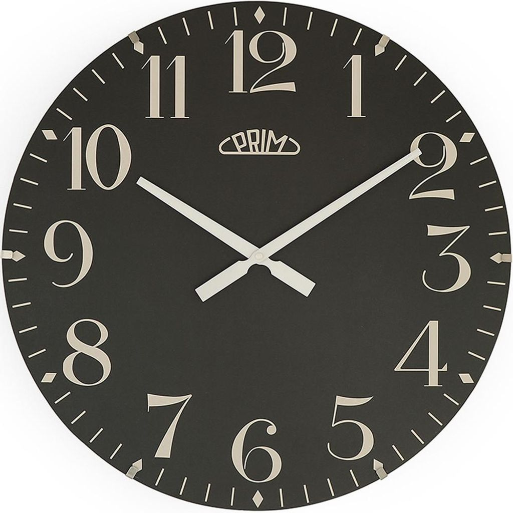 PRIM Character Wanduhr Holz lautlos arabische Ziffern Produktbild 