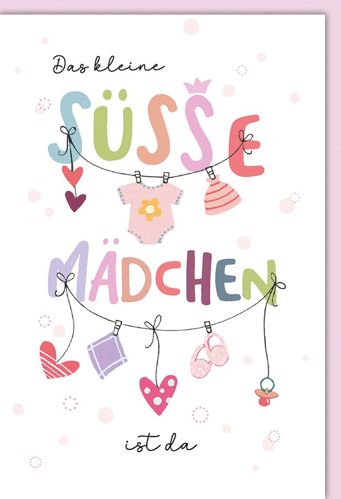 Geburt – Baby – Freudiges Ereignis - Karte mit Umschlag - "Das kleine