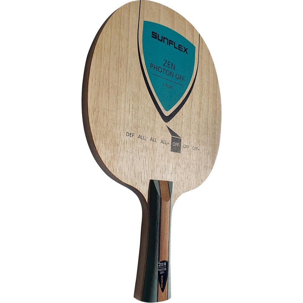 Sunflex Zen Photon Tischtennis-Holz gerader Griff| Tischtennisschläger Tischtennisbelag