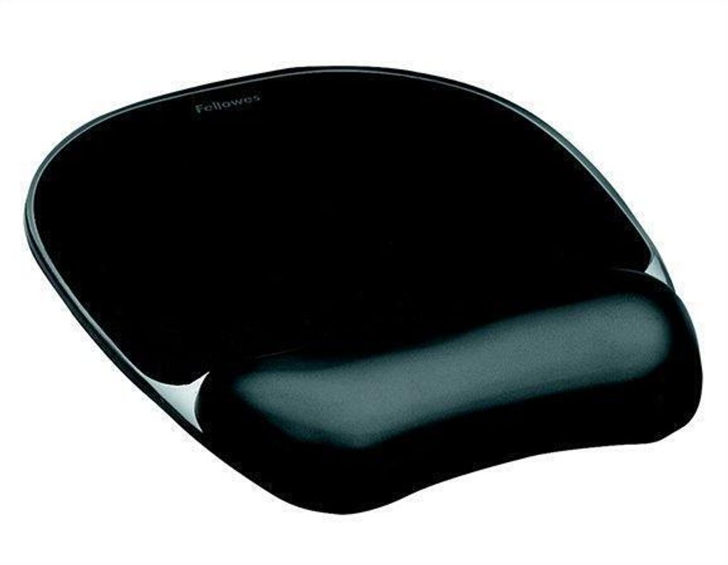 Tappetino per mouse "Crystals Gel", nero, con poggiapolsi Immagine del prodotto 