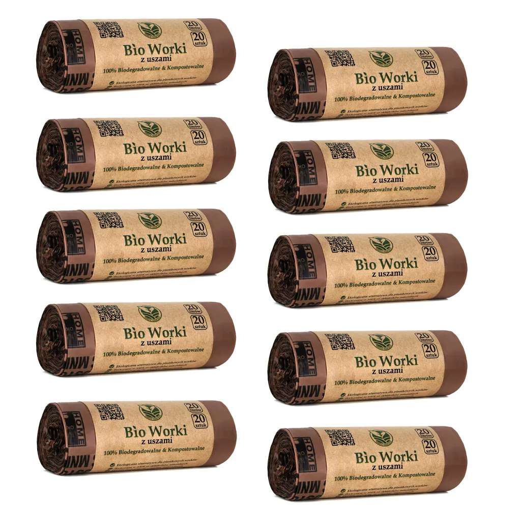 Sac Compostable 20L pour Tri Sélectif Cuisine - Lot Éco de 200 Pièces