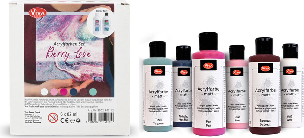 Acrylfarben Set Berry Love (6x82ml) Produktbild 