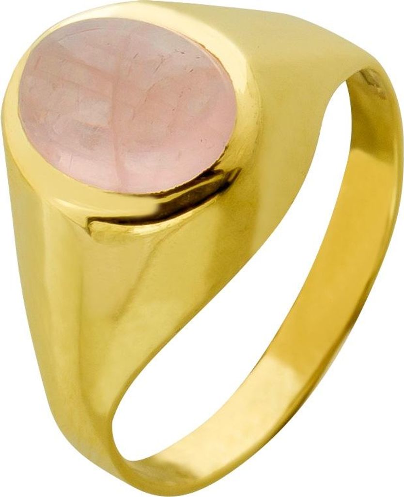 Rosenquarz Ring Gold 585 14K altrosa Edelstein 1.4ct Antikschmuck 15
