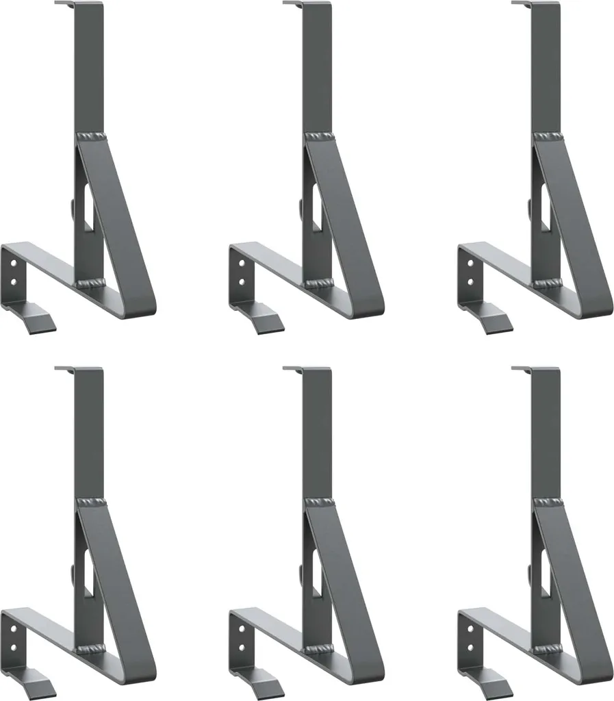 Supports pour pare-neige anthracite lot de 6 pièces de 29,5 x 34,5 cm