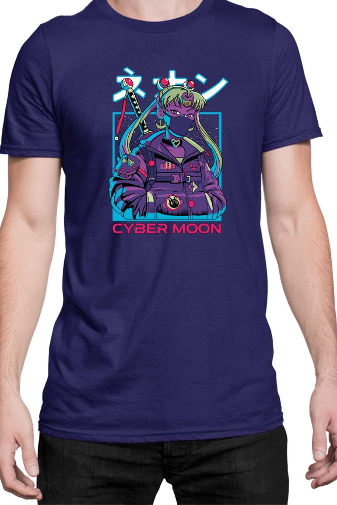 Herren T-Shirt Japan Manga Anime Comics Animation Sailor Anime Manga Moon 10, Man XL / Dunkelblau