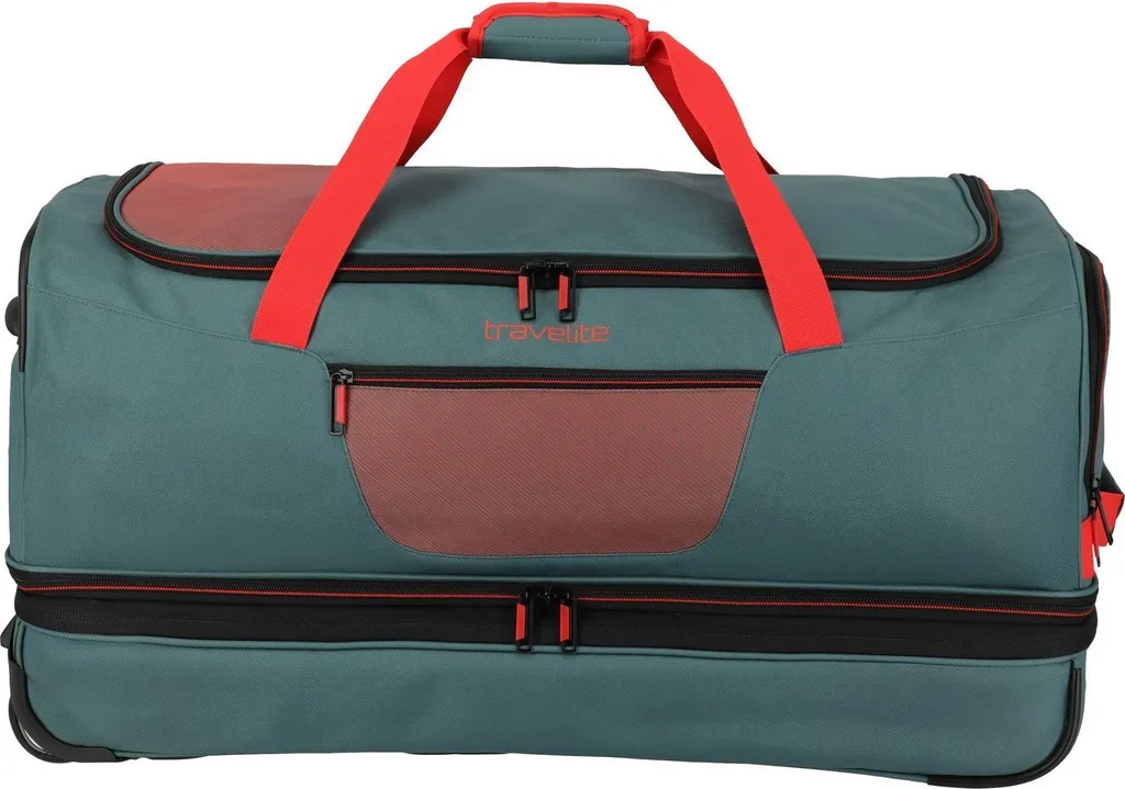 Sac de voyage à roulettes grand format bicolore pour vacances de 71 cm
