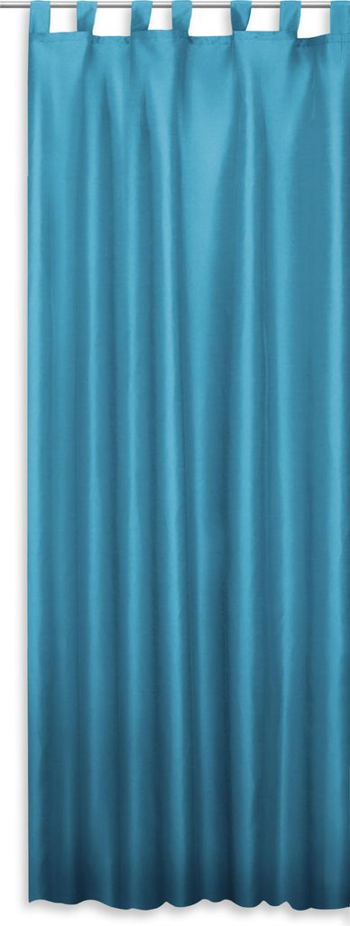 Schlaufenschal türkis dunkel 140x245 cm halbtransparent Vorhang Schlaufen Gardine Alex