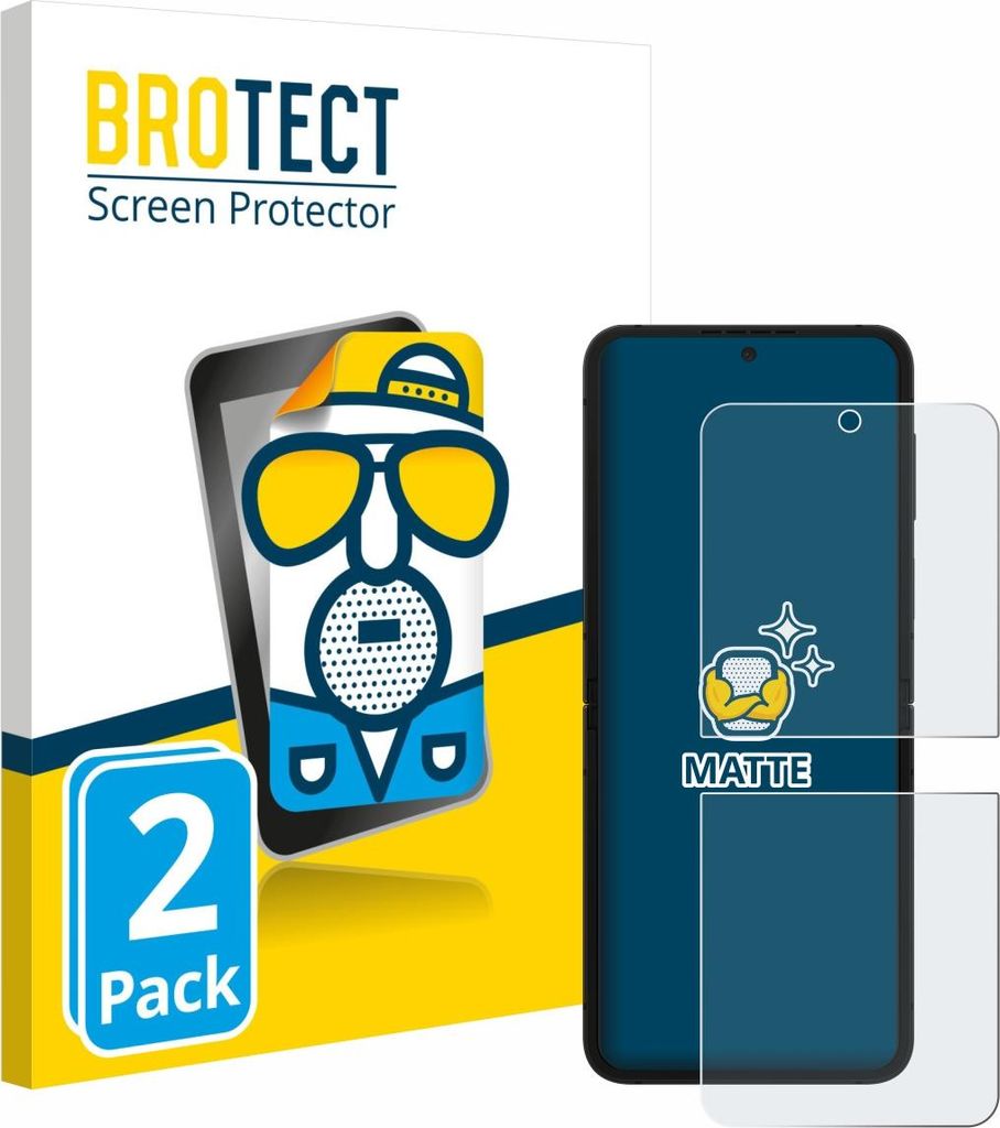 2x BROTECT Schutzfolie für Samsung Galaxy Z Flip 7 FE Displayschutz Displayschutzfolie Folie Matt Entspiegelungsfolie