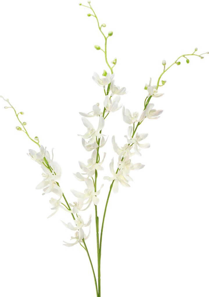 Künstliche Orchideen Deko cremeweiß 90cm 2St