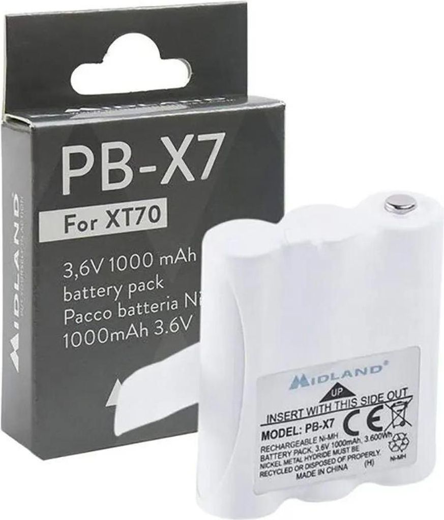 Midland PB-X7, Akku, Midland, XT70, Weiß, Produktbild 