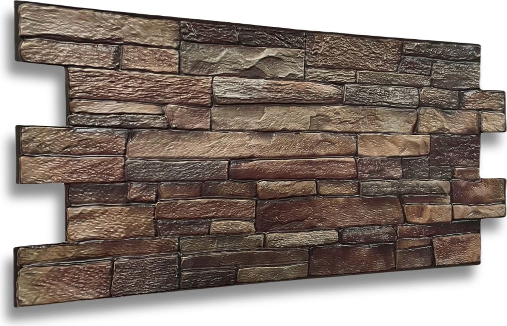 3D PVC Wandpaneele Wandverkleidung PVC-Verkleidung Stein Holz Mosaik Fliesen Imitation (ca. 0,5qm)