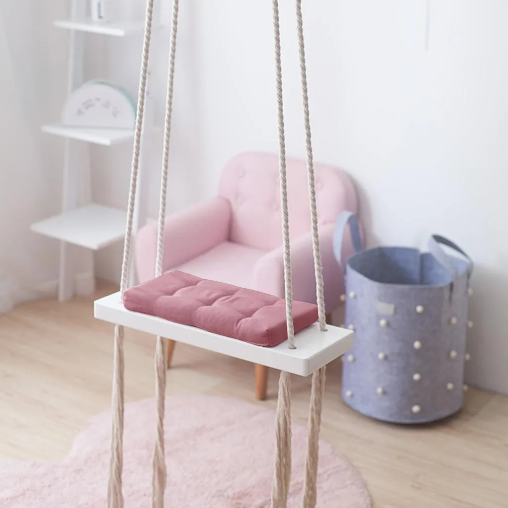 Altalena Interno Rosa Wood & Hemp: Il Must-Have per Camerette Boho - 4