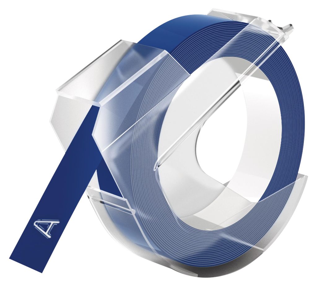 Dymo 3D Prägeband 9 mm x 3 m Plastik glänzend blau Produktbild 