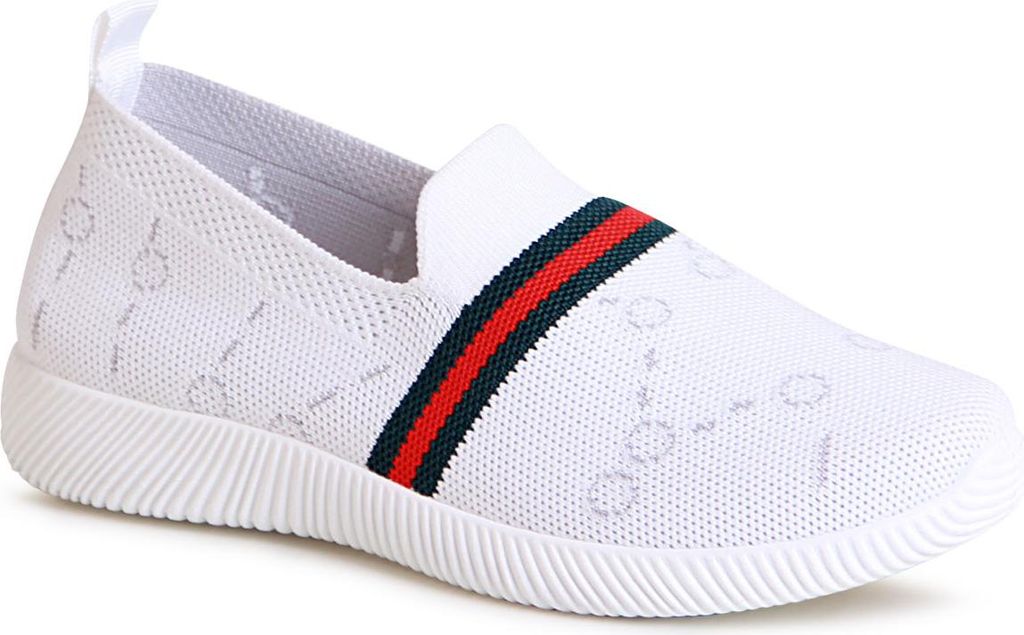 topschuhe24 2358 Damen Print Light Slipper Halbschuhe, Farbe:Weiß, Größe:36 EU