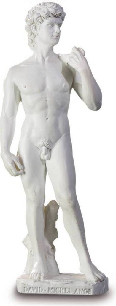 Statue David 13cm weiß