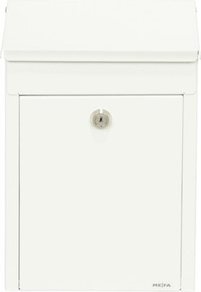 MEFA Briefkasten Stahl pulverbeschichtet BxHxT 220/322/95 Trend 1, weiss RAL 9016