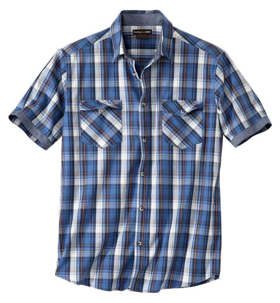 Atlas For Men - Hemd für Herren AF3969 (XXL) (Marineblau/Ecru)