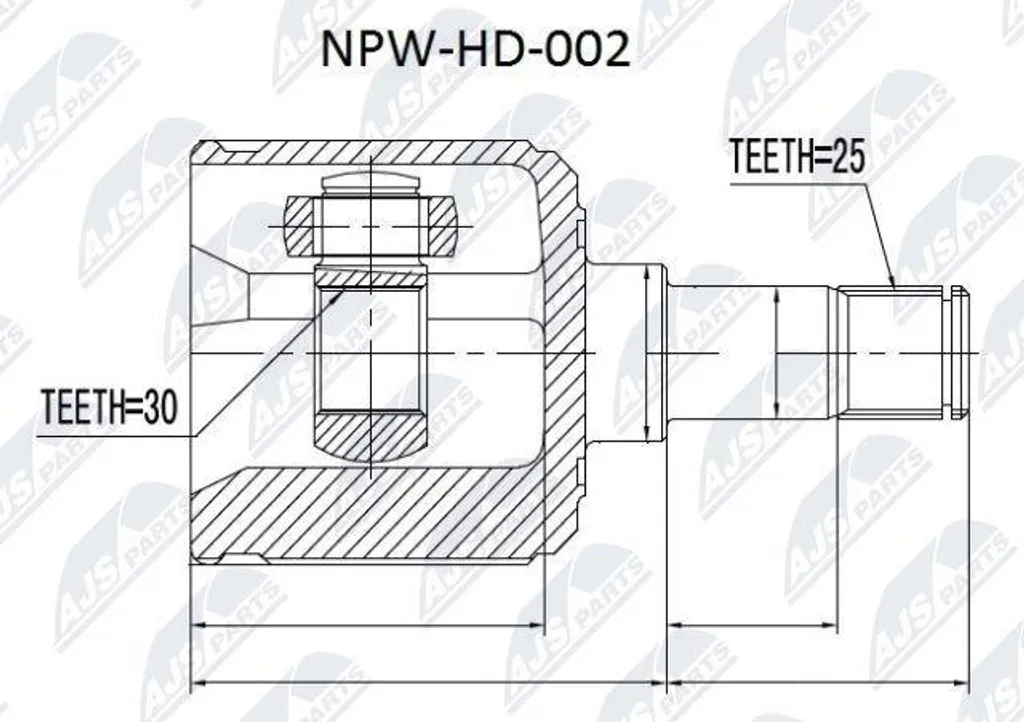 Joint arbre d'entraînement anti-vibration NTY 44310ST3G01 pour CRX